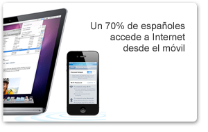 Un 70% de españoles accede a Internet desde el móvil