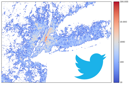 Tuits geolocalizados en Nueva York revelan los hábitos de vida de sus ciudadanos