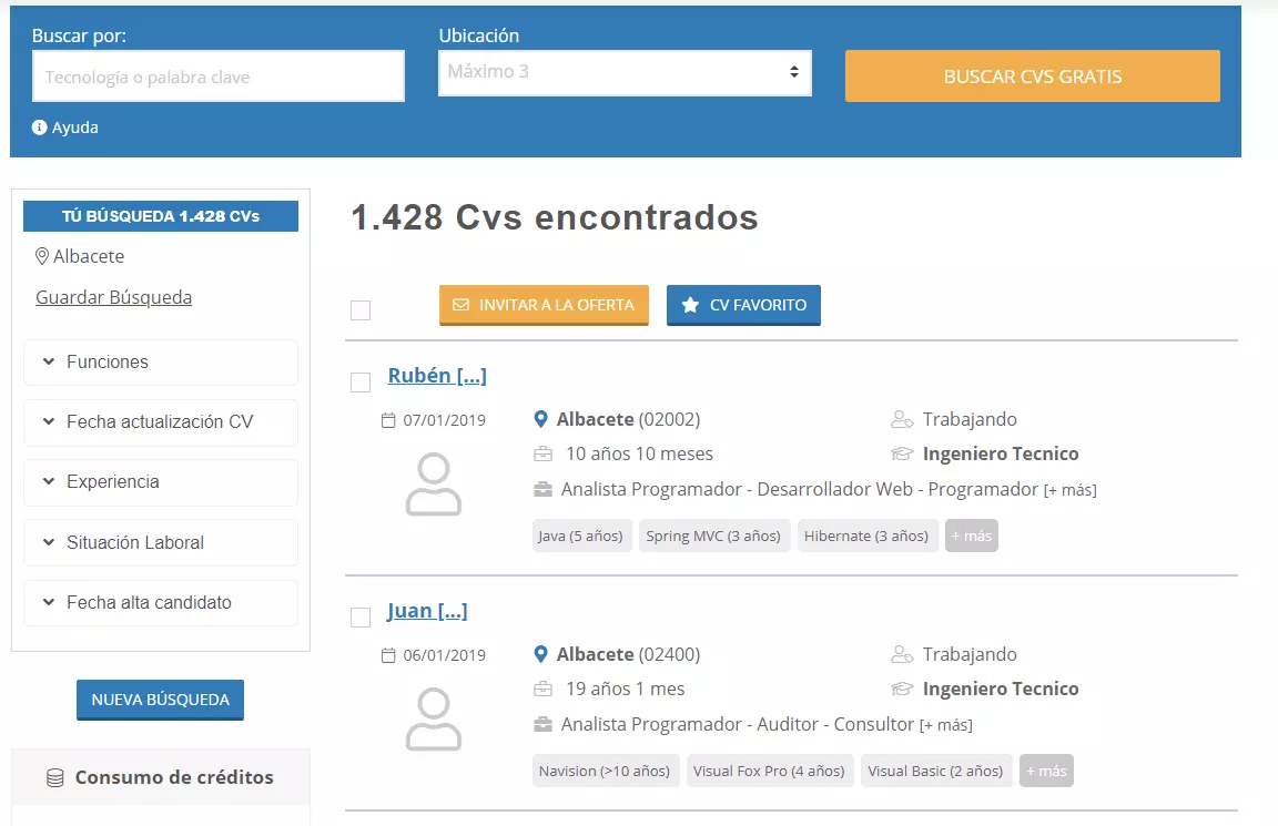 Invita candidatos a tus ofertas publicadas en tecnoempleo
